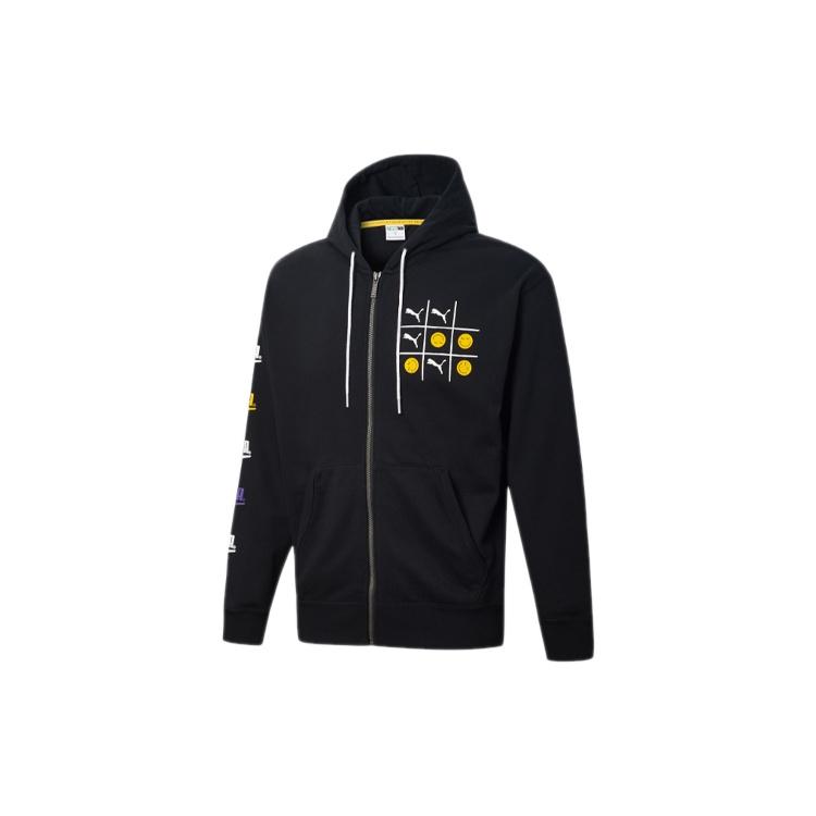 PUMA Casual Printing Casual Hooded Jacket Black Men s 530160-01 L