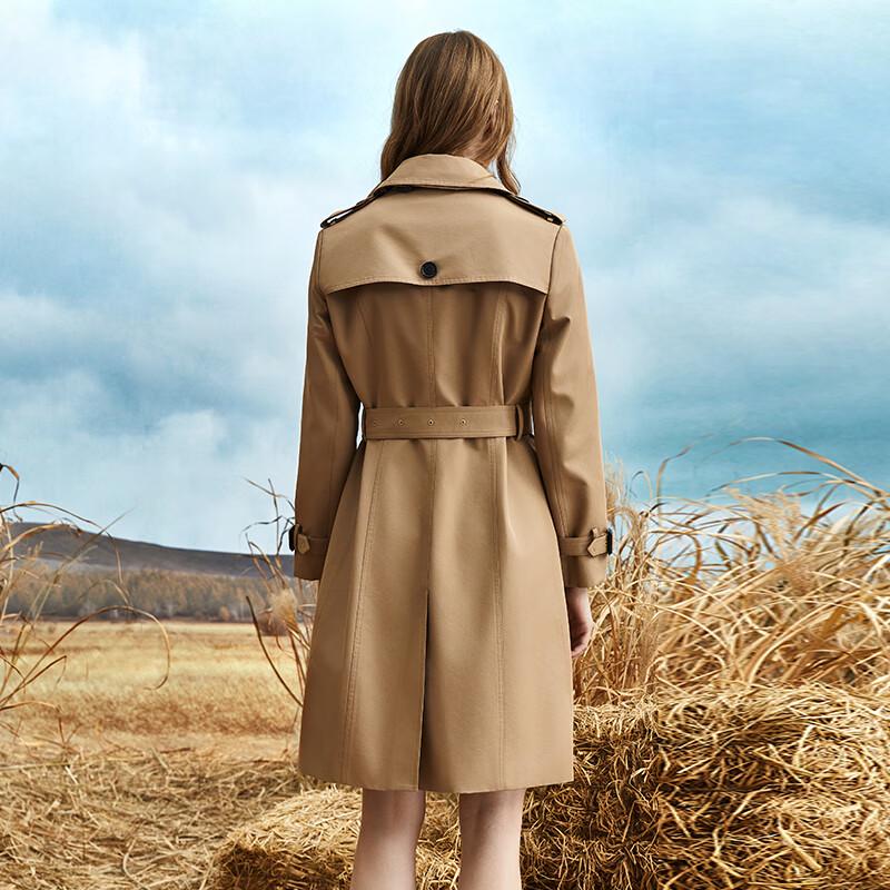 Vanzhen Women's Mid-Length Double-Breasted Trench Coat