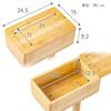 SUGGEST Bamboo Toilet Paper Stand with Storage Box, Freestanding Toilet Paper Holder, Simple and Stylish Design.