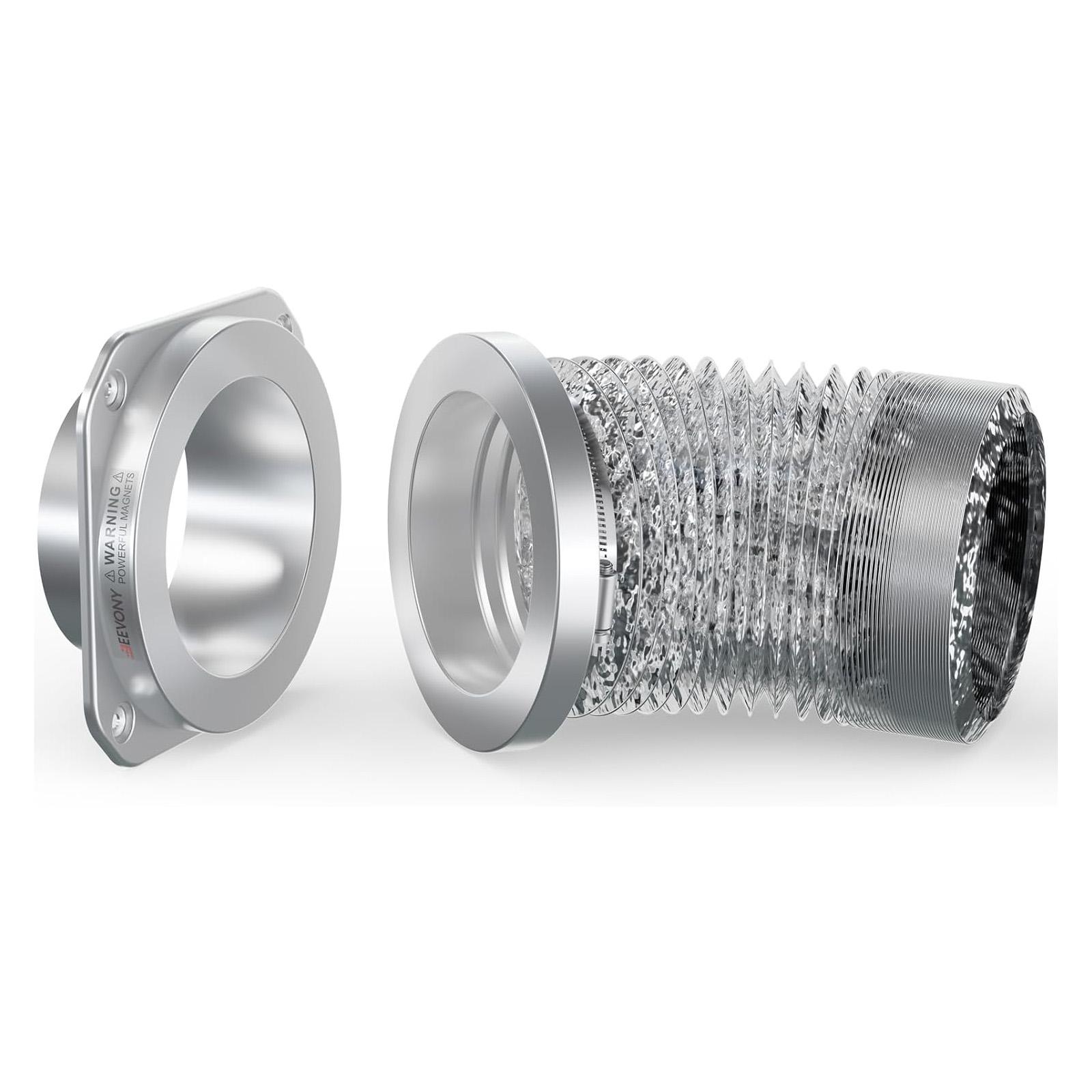 

Magnetic Dryer Vent Coupling DV180 Airtight Seal Dryer Vent Connector Kit Easy to Clean Quick Connector Including a 2.6ft 4 Duct and two Clamps