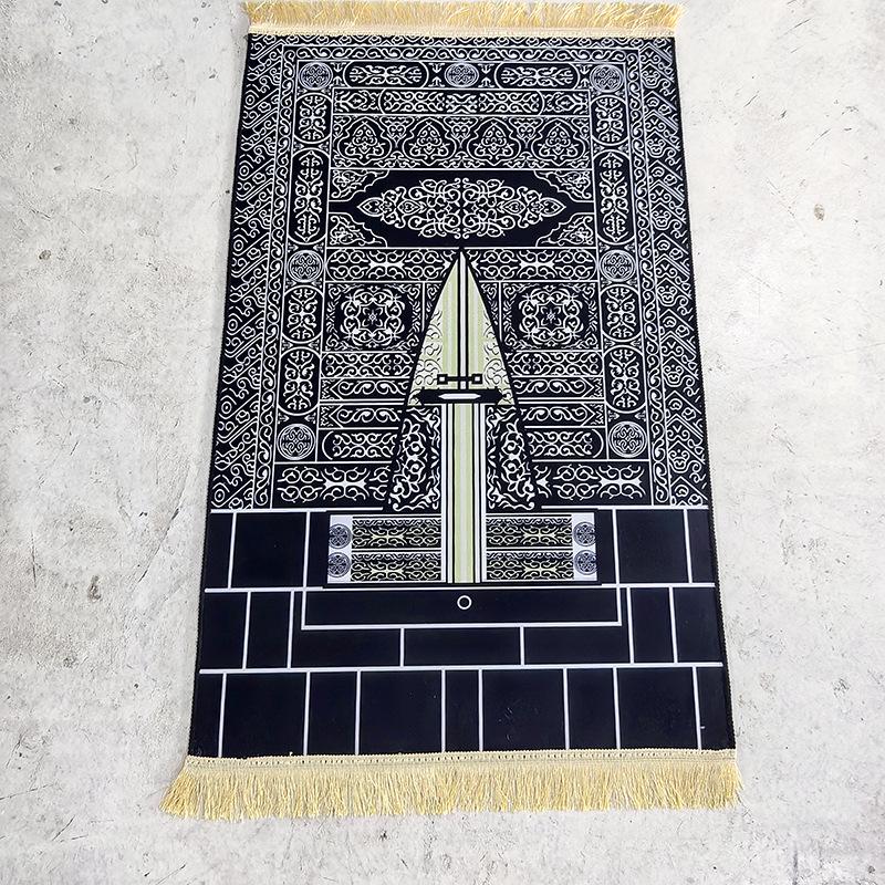 Plush Crystal Velvet Embossed Carpet for Living Room or Prayer Space