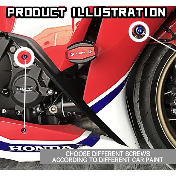 Kit de 201 vis et boulons en aluminium pour carénage d'accessoires de moto Compatible avec YZF 600 1000 R1 R6 R3 R15 R25 T-MAX 530 TMAX 500