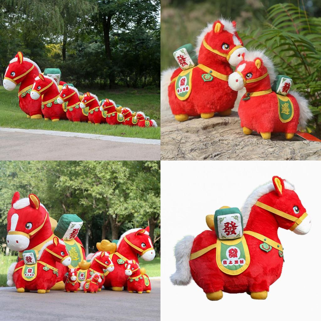 Traditional Zodiac Horse Plush Toy For New Year Decor And Gift Idea