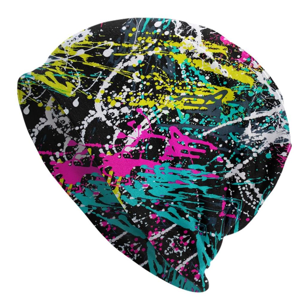 Abstract Street Graffiti Beanie Cap Unisex Winter Warm Bonnet Femme Knitted Hats Colorful Camouflage Skullies Beanies Hat