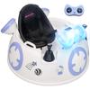 Hello Kitty Kids Ride On Bumper Car with Remote Control, Two Joysticks, Music, Lights, Safety Belt, White