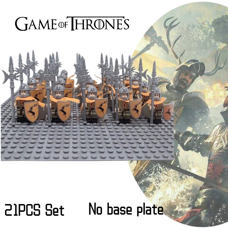 Premium Abs Plastic Game Of Thrones Soldier Building Blocks Delicate Details 21pcs