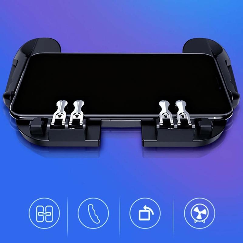 Verstellbarer Mobile Game Controller Vier-Finger-Verbindung Mobile Gaming Trigger 4 Falke Verstellbare Halterung Stecker und für