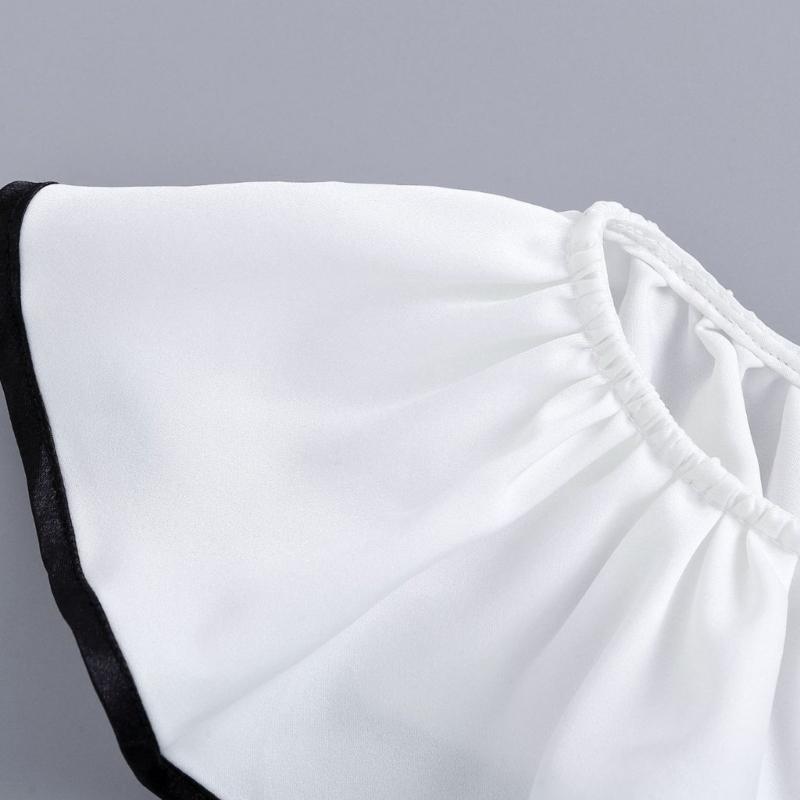 Fashion Laceup Tied Collar Neckpiece Decorative Cape Shawl Collar For Women Daily Styling and Formal Outfit Decoration