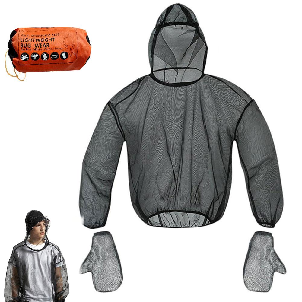 Summer Fishing Mosquito Net Outdoor Lightweight Breathable Mosquito Clothes Set Wild Fishing Adventure Mesh Mosquito Clothes