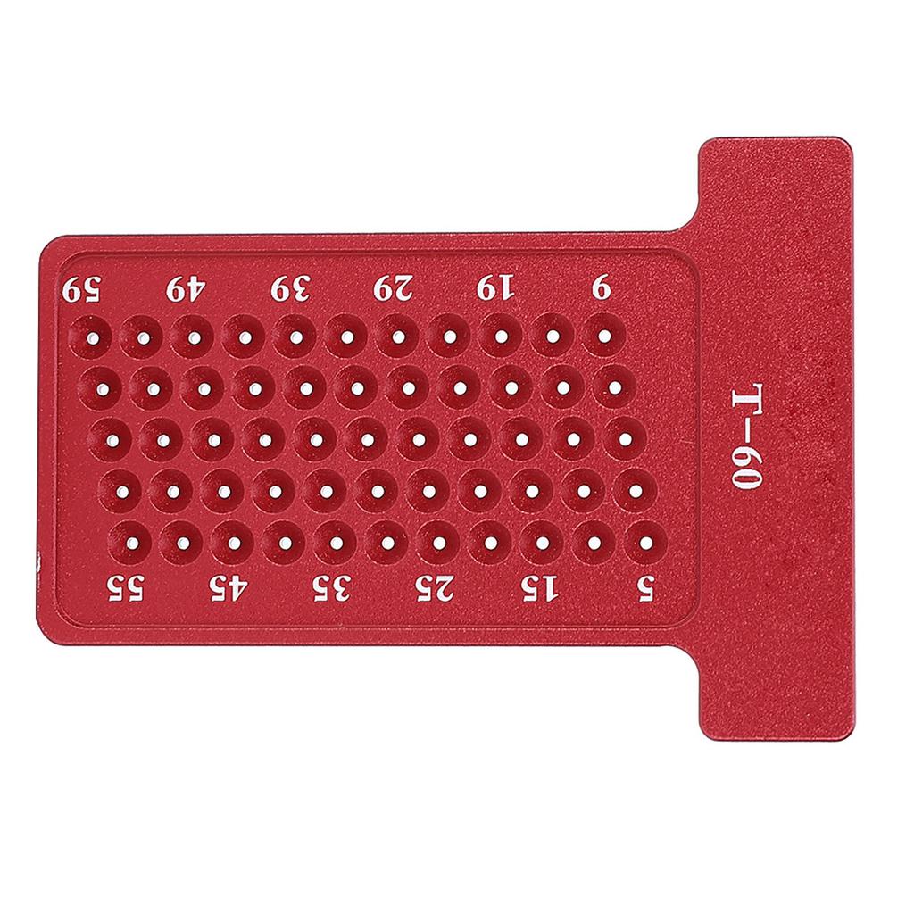 Woodworking T Type Scriber Aluminum Alloy Hole Gauge Carpenter Marking Tool (Red)
