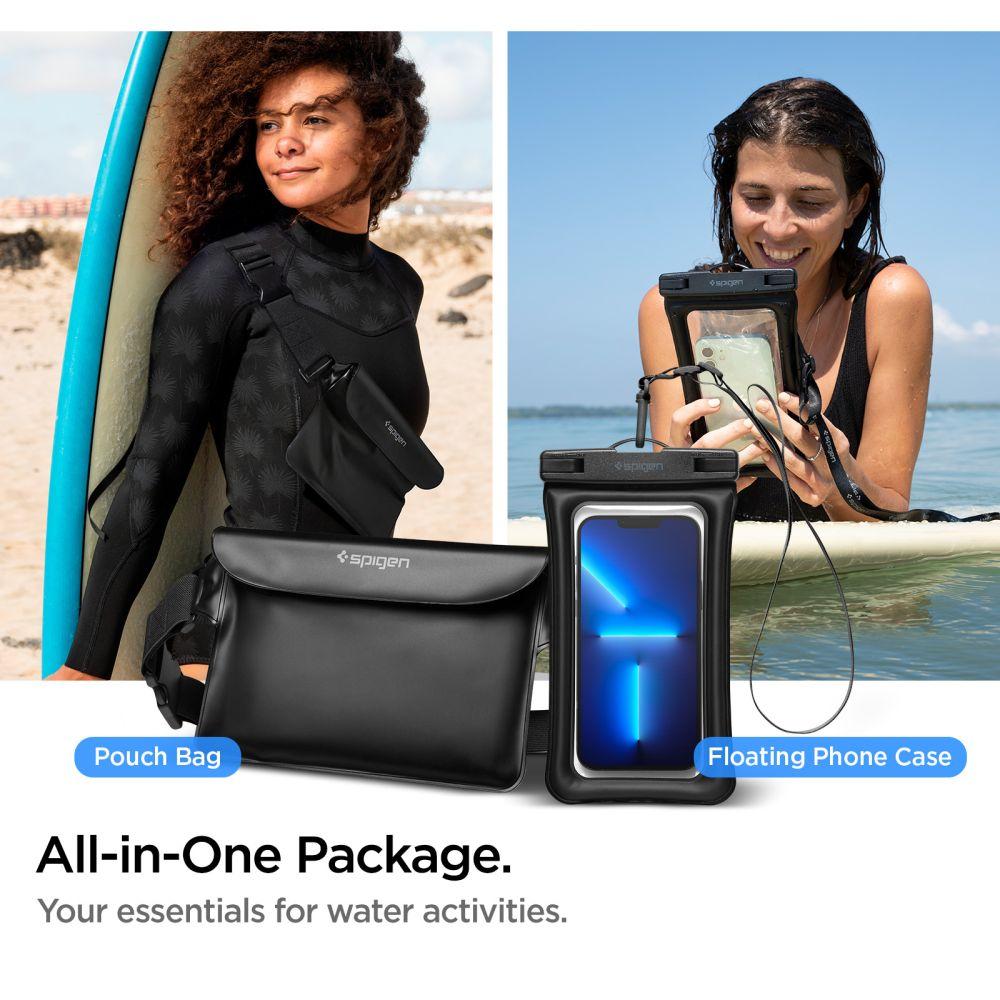 Spigen A621 Étui Universel Étanche & Sac de Ceinture Noir