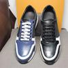 New Men'S Shoes Casual Versatile Breathable Lace-Up Leather Cowhide Sports Shoes Trendy Platform Business Running Shoes