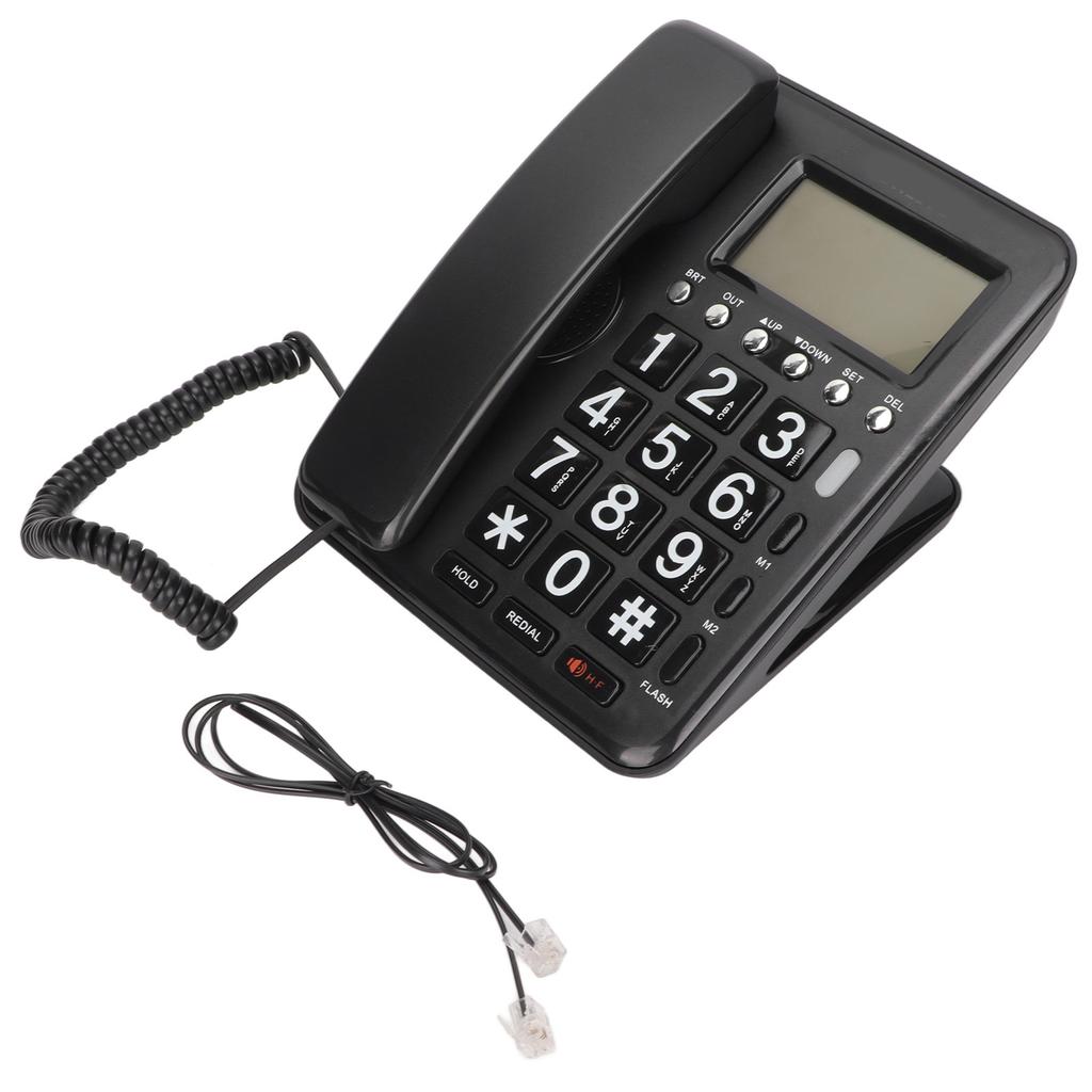 KX T719CID Corded Phone Classical Big Button Hands Free Call Desk Phone with Caller ID Display for Home Hotel
