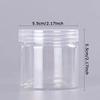 WTEMPO Clear Plastic Empty Jars with Lids Transparent Small Items Wide-Mouth Refillable Storage Containers Festive Party Decor Storage Jars