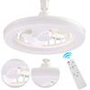 2 In 1 Silent Ceiling Fan Light with Remote Control Electric Cordless Fan Dimming Three Color Light for Home Living Room