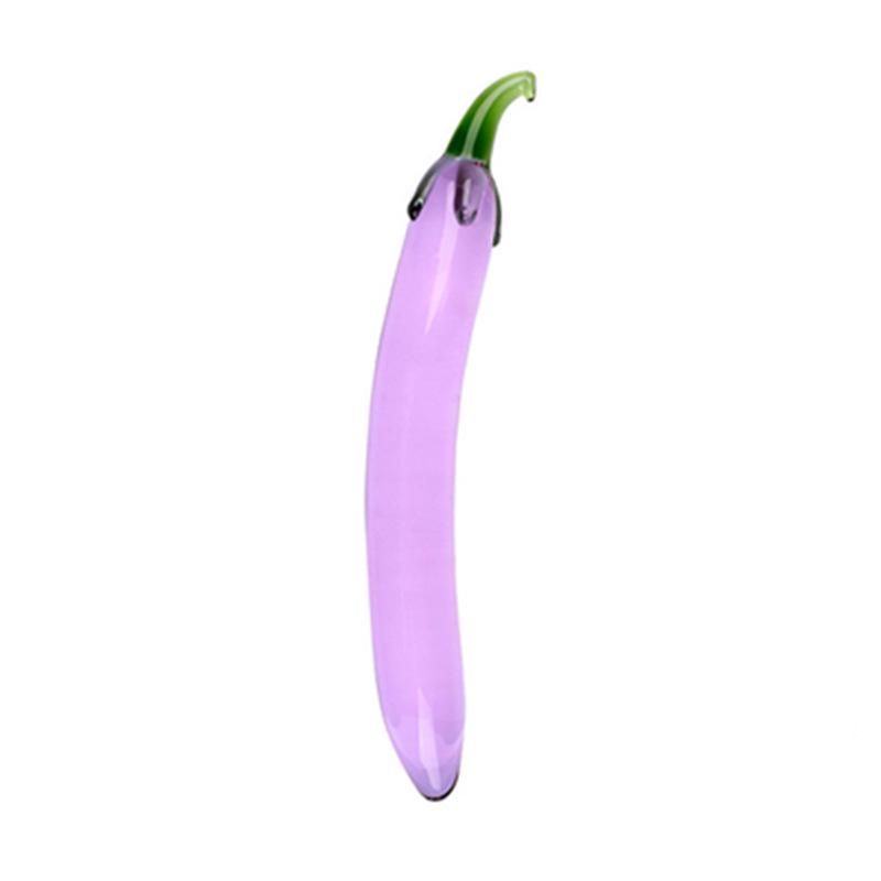 Seven-Color Crystal Glass Cucumber Dildo for Female Simulation and Erotic Insertion