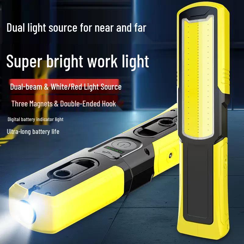 Magnetic Rechargeable Super Bright Car Repair Light: Portable Mini Outdoor Camping Flashlight.