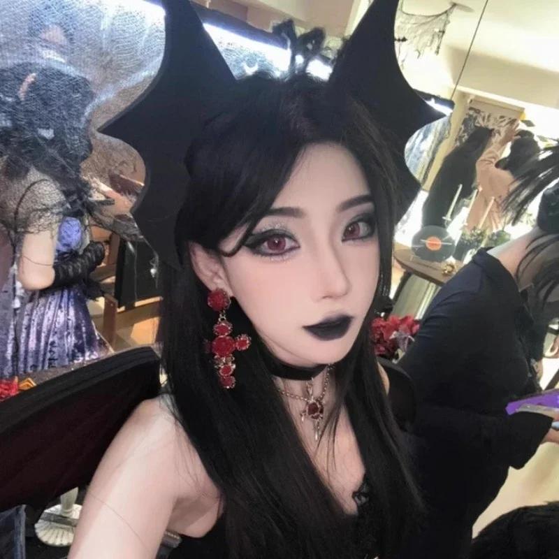 Halloween Black Bat Devil Wings Side Hairclip Gothic Hairpin Festival Hair Accessories for Women Costume Party Cosplay Hairpins