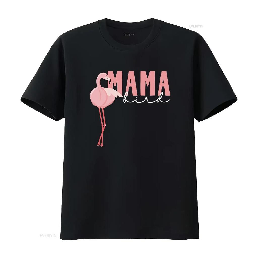 Lustiges Flamingo T-Shirt Mama Vogel Liebhaber Premium Klassischer Schnitt Erste Mama Muttertag S0002 Vintage Gewaschenes Oberteil Für Jeden Tag