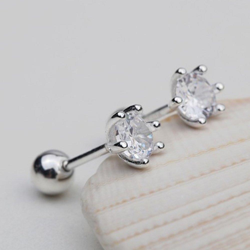 [Aslit] Cubic piercing earrings silver 925 wedding guest bride and groom