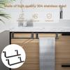 2 PCS Stainless Steel Towel Rack Black No Drilling Required Over Door Towel Holder Space Saving Easy Installation Towel Bar