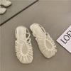 Fashion Women's Gladiator Sandals New Summer Breathable Closed Toe Flat Sandals Female Slipers Women Soft Beach Slides Rome Shoes Mujer