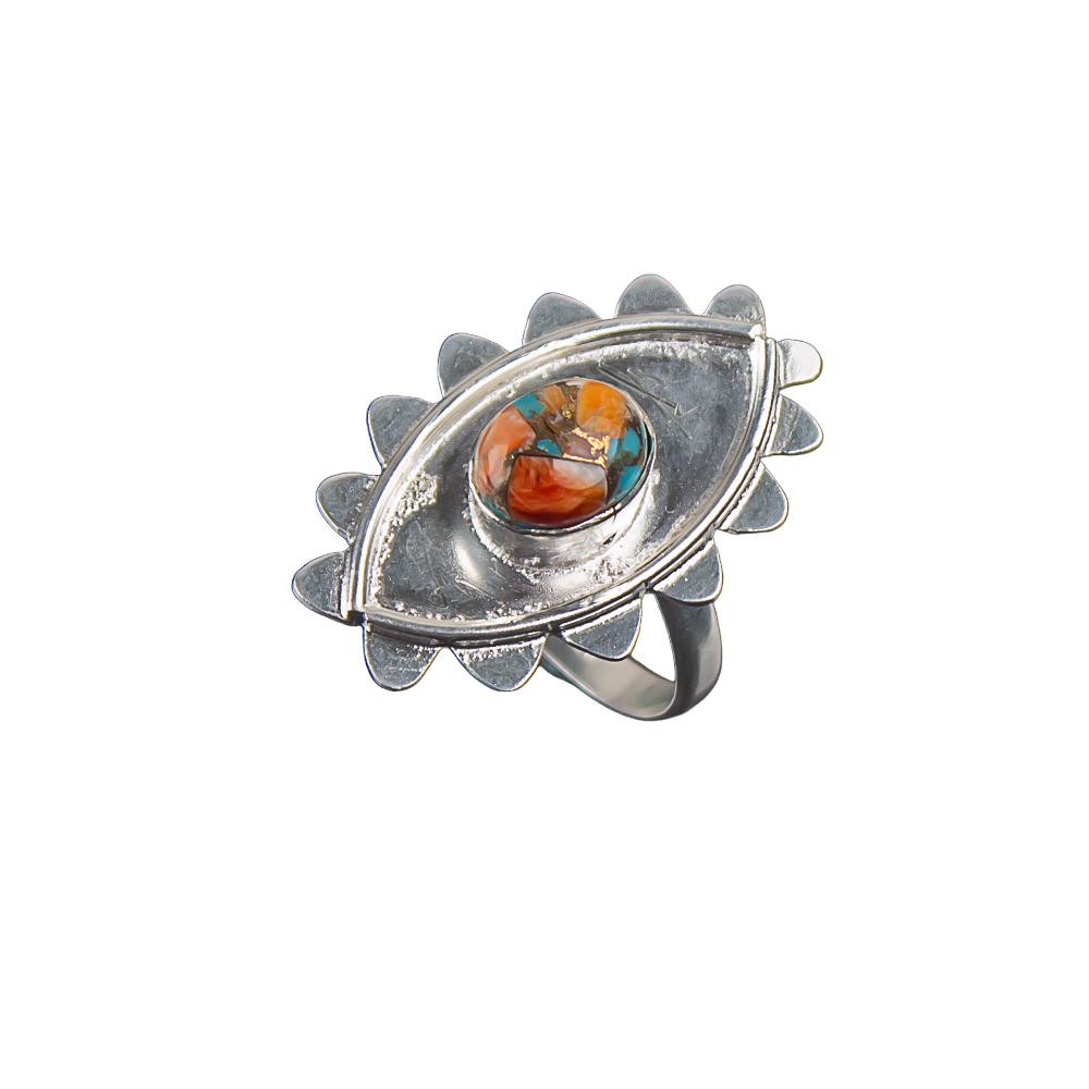 Natural Spiny Oyster Gemstone 925 Sterling Silver Jewelry Handmade Ring For Her RR-6-20