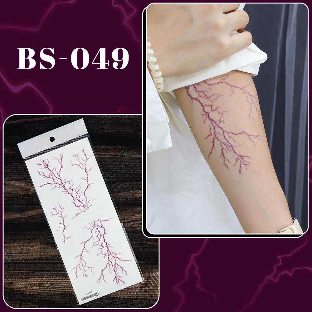 2025 Waterproof Hunter Girl Group Halloween Vein & Lightning Tattoo Stickers