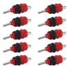 10pcs Automatic Chicken Water Nipple 360 Degree Poultry Drinking Water Chicken Duck Hen Watering Nipple Red Steel Ball