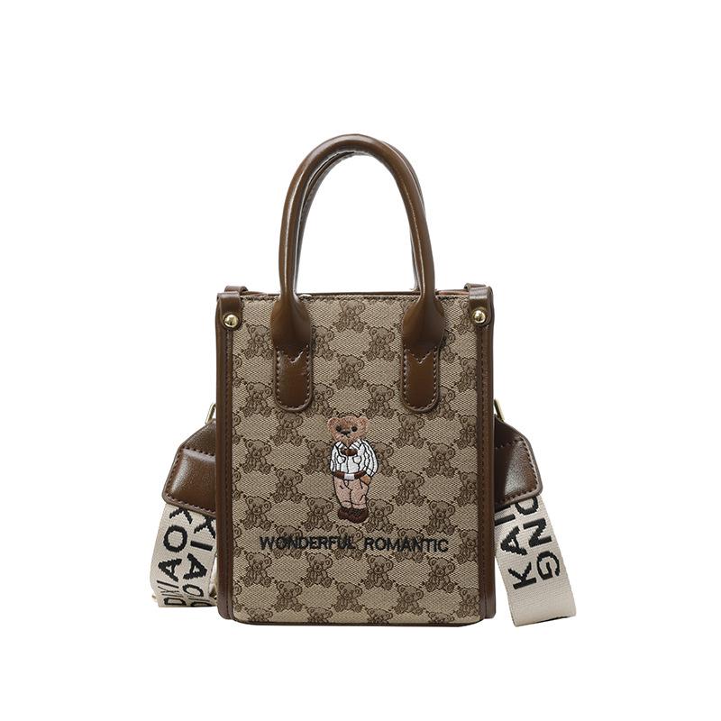 Katie Bear Damen Niedliche Handtasche im koreanischen Stil zum Umhängen - Kleine & Trendige Einzel-Schultertasche