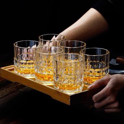 6pcs Wine Glasses Set Elegant Ins Glass Cups Tumbler Drinkware Bar Accessories Transparent Cups Water Glass Coffee Mug Tableware