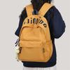 Letter Student Schoolbag Unisex Campus Backpack Large Capacity Solid Color Backpack