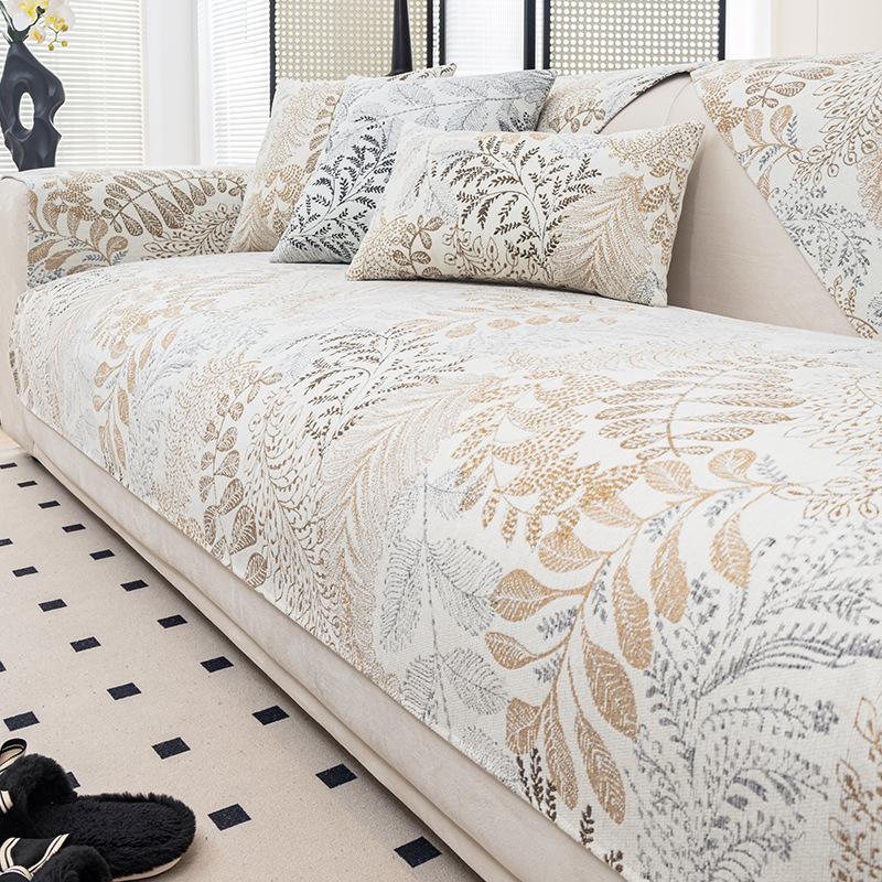 Qingdai Chenier Sofa Cushion Is Universal In All Seasons, Light Luxury, High-End Seat Cushion, Non-Slip Straight Row Sofa Cover Cross-Border