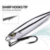 10g-80g Metal Jig Bait Mirror Surface Spoon Spinner Bait Artificial Hard Fish Lure  White Tip