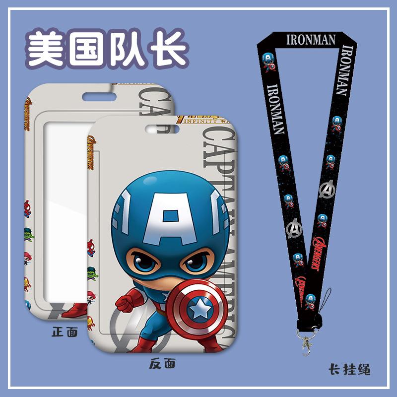 Anime Characters Card Holder Lanyard Keychain ID Credit Bus Card Cover Hang Rope Lariat Lanyard Key Rings Fans Gifts