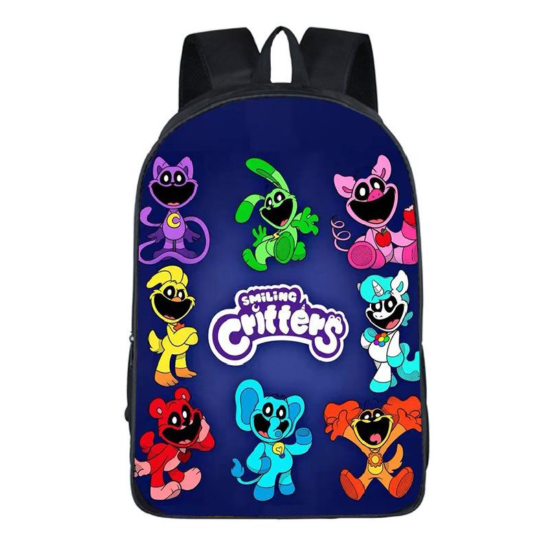 Smiling Critters Horror Bobby Smiling Animals Student Bag Kids Backpack