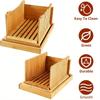 Bamboo Bread Slicer with Crumb Tray for Home Baking