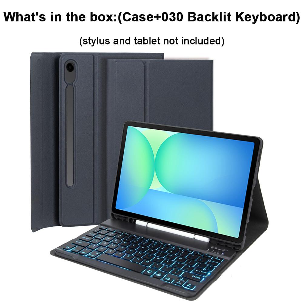 Keyboard Case for Samsung Galaxy Tab S10 Lite / S10 FE / S9 FE / S9 / S8 / S7 10.9-inch/11-inch Tablet Case with Pencil Holder