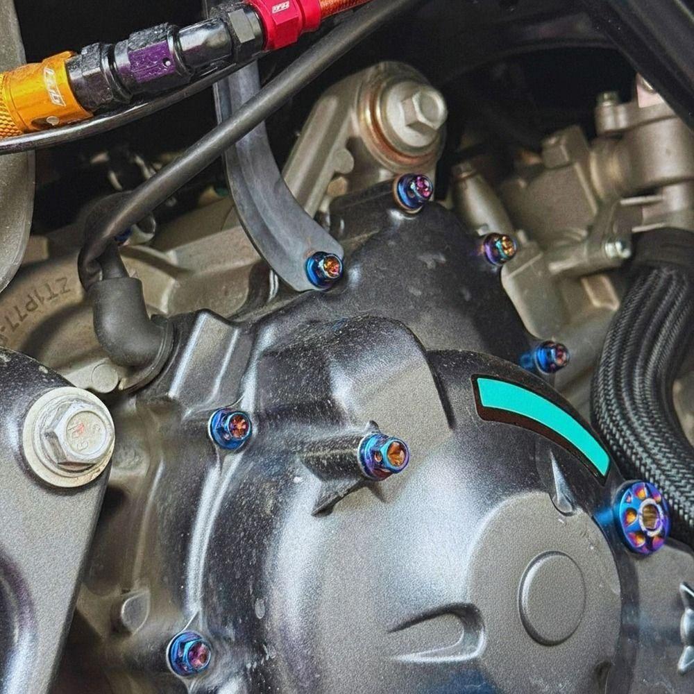 10/15/20/25/30/35/40/45/50/60 Titanium Bolt With Drilled Holes Hex Head Bolts Motorcycle