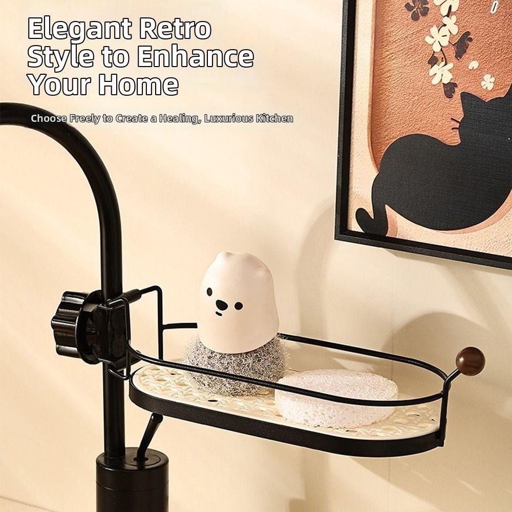 Adjustable Direction Faucet Sponge Rack ABS Drain Storage Holder New Faucet Soap Rack  Kitchen Sink