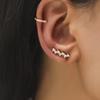Ohrclips in Weißgold mit Zirkonia-Blättern für Damen und Herren, kreativer, schlichter Ohrclip ohne Piercing, trendiger Schmuck
