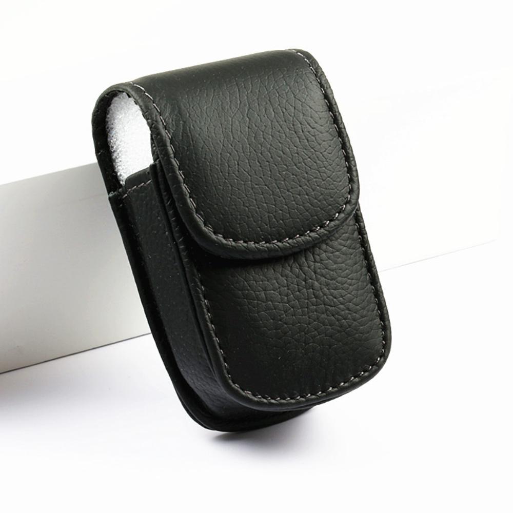 1PC Classic Belt Wearable Glasses Case Portable PU Leather Folding Glasses Storage Box Women Men Case Black Brown