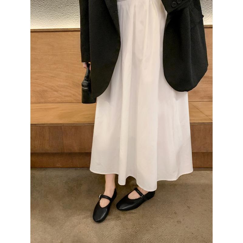 [] Collection~ row soft sheepskin flat-bottomed buckle Mary Jane single shoes women's grandma shoes