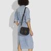 Coach Beat Saddle Vintage Flap Leather Crossbody Shoulder Bag Women Bags Black C0749-B4BK