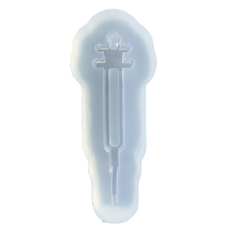 Needle Tubing Ornament Resin Casting Silicone Mold Woman Keychain Decorative Pendant Quicksand Mold for  Crafts