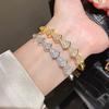 Geometric Cuff Bracelet With Cubic Zirconia For Fashion Casuals