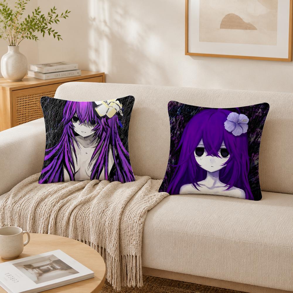 Music Anime SSewerslvt Cushion Cover Plush Decorative Pillow Case With Hidden Zipper Cutecore Room Decor For Home