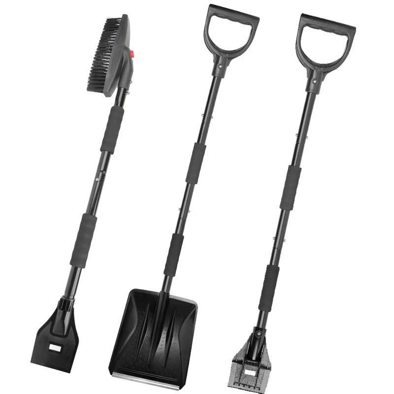 Multifunctional Retractable 3-in-1 Rotating Ice and Snow Removal Shovel Tool