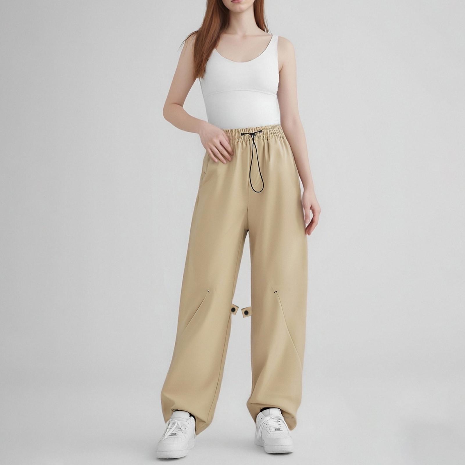 

Женские брюки с карманами, быстросохнущие брюки для хайкинга, легкие водоотталкивающие мешковатые джоггеры S хаки