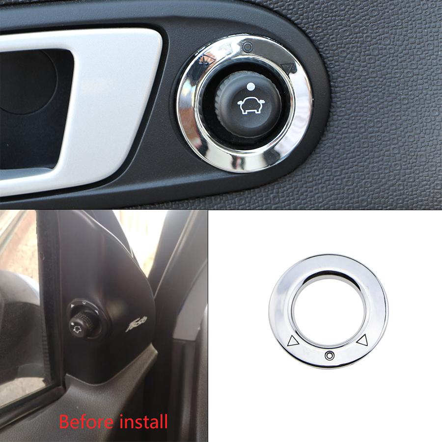 Rearview Mirror Adjustment Knob Sticker for Ford Fiesta MK7 2009-2015 Ecosport 2012-2017 Rear View Mirror Circle Sequin Cover
